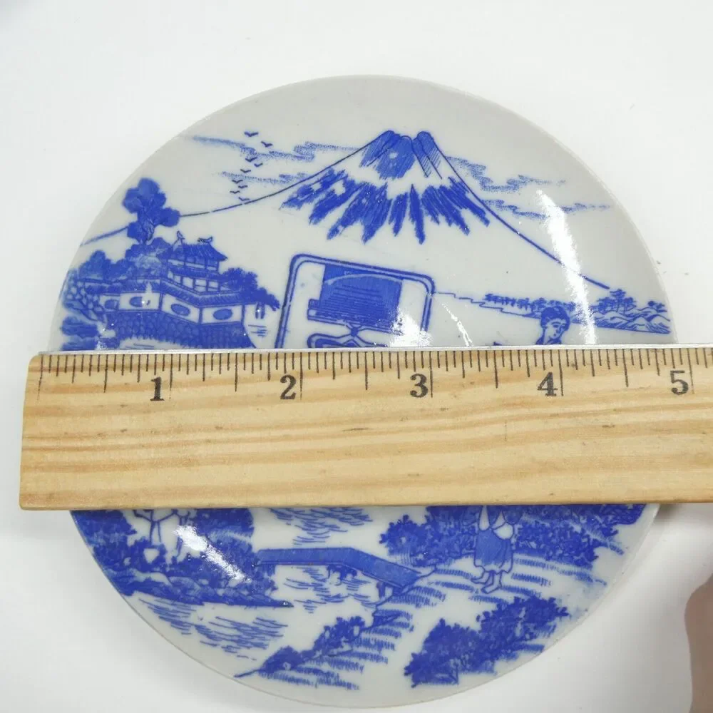 Malkin's Best Tea Cup & Saucer White Blue Porcelain Teacup Vintage